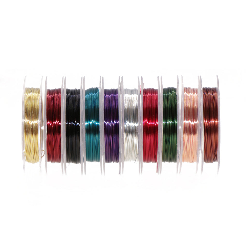 Temorah 10 Colors 0.3MM Copper Wire Fly Tying Materials for Handmade Fly Fishing